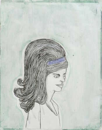 Purple Hairband (Detail of High School Hair)