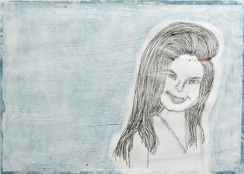 Red Hair Tie (Detail of High School Hair)